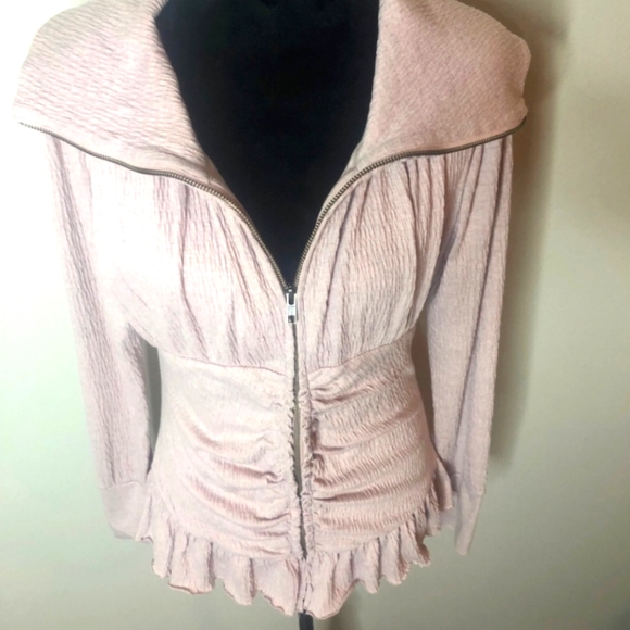 Anthropologie Eloise Long Sleeve Zip-Up Blouse - Picture 3 of 5